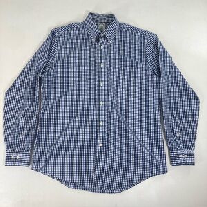 Brooks Brothers 1818 Original Polo Shirt Regular Fit Non Iron Stretch Gingham  L
